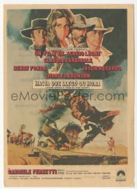 8r1061 ONCE UPON A TIME IN THE WEST Spanish herald 1968 Leone, Cardinale, Fonda, Bronson & Robards!