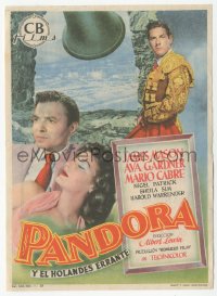 8r1065 PANDORA & THE FLYING DUTCHMAN Spanish herald 1952 James Mason & sexy Ava Gardner, different!