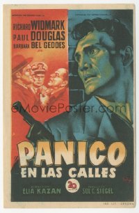 8r1066 PANIC IN THE STREETS Spanish herald 1951 Soligo art of Widmark & Palance, Elia Kazan noir!