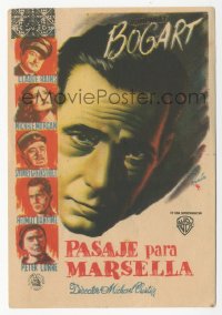 8r1067 PASSAGE TO MARSEILLE Spanish herald 1948 different art of Humphrey Bogart & cast by Ramon!