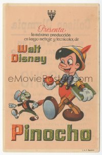 8r1073 PINOCCHIO Spanish herald 1944 Disney classic cartoon about wooden boy who wants to be real!