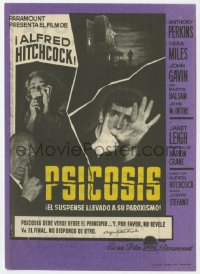 8r1082 PSYCHO Spanish herald 1961 Janet Leigh, Anthony Perkins, Alfred Hitchcock shown!