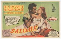 8r1101 SALOME Spanish herald 1954 different image of sexy Rita Hayworth & Stewart Granger!