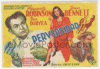 8r1107 SCARLET STREET Spanish herald 1947 Fritz Lang film noir, Edward G. Robinson, Joan Bennett