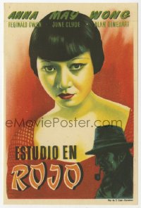 8r1133 STUDY IN SCARLET Spanish herald 1933 art of Anna May Wong & Reginald Owen as Sherlock Holmes!