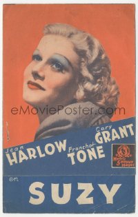8r0755 SUZY 4pg Spanish herald 1936 sexy Jean Harlow, Cary Grant & Franchot Tone, different & rare!