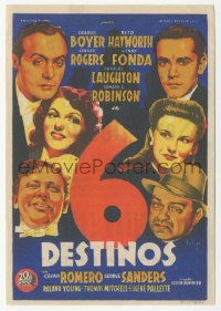 8r1141 TALES OF MANHATTAN Spanish herald 1945 cool different Soligo art of the all-star cast!