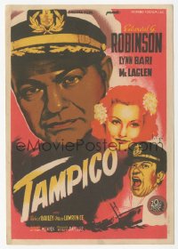 8r1142 TAMPICO Spanish herald 1947 Soligo art of Edward G. Robinson, Lynn Bari & Victor McLaglen!