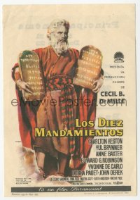 8r1148 TEN COMMANDMENTS Spanish herald 1960 cool Mac Gomez art of Charlton Heston holding tablets!