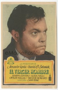 8r1154 THIRD MAN Spanish herald 1950 different close up of Orson Welles, classic film noir!
