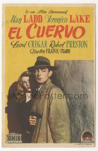 8r1155 THIS GUN FOR HIRE Spanish herald 1948 great image of Alan Ladd with gun & sexy Veronica Lake!