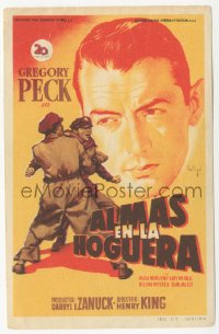 8r1162 TWELVE O'CLOCK HIGH Spanish herald 1952 different Soligo art Gregory Peck, WWII classic!