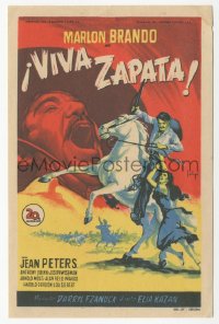 8r1171 VIVA ZAPATA Spanish herald 1952 Marlon Brando, Jean Peters, Anthony Quinn, Soligo art!