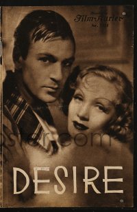 8r0018 DESIRE Austrian program 1936 great different images of Marlene Dietrich & Gary Cooper!