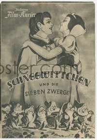 8r0024 SNOW WHITE & THE SEVEN DWARFS Austrian program 1948 Walt Disney classic, great Gustaf Tenggren art!