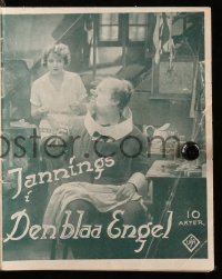8r0237 BLUE ANGEL Danish program 1930 Josef von Sternberg, Jannings billed over Marlene Dietrich!