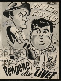 8r0245 DANCE WITH ME HENRY Danish program 1957 Bud Abbott & Lou Costello, different images & art!