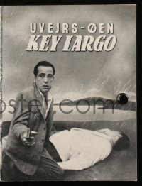 8r0260 KEY LARGO Danish program 1950 Humphrey Bogart, Lauren Bacall, John Huston noir, different!
