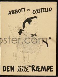 8r0264 LITTLE GIANT Danish program 1948 Bud Abbott & Lou Costello sell vaccuum cleaners, different!