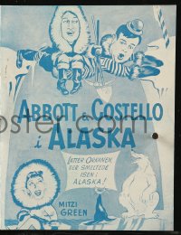8r0266 LOST IN ALASKA Danish program 1953 Bud Abbott & Lou Costello with Mitzi Green, different!