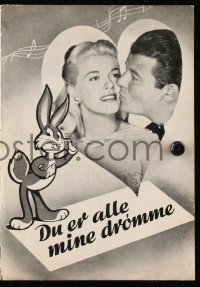 8r0276 MY DREAM IS YOURS Danish program 1950 Jack Carson, Doris Day, different image with Bugs Bunny!