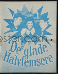 8r0278 NAUGHTY NINETIES Danish program 1952 different images of Bud Abbott & Lou Costello!