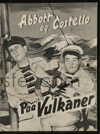 8r0283 PARDON MY SARONG Danish program 1946 different images of sailors Bud Abbott & Lou Costello!