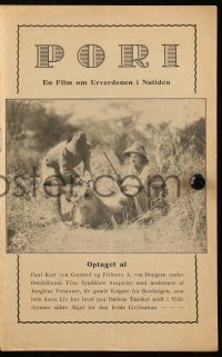 8r0287 PORI Danish program 1931 Baron A. von Dungern German Africa wildlife documentary, ultra rare!