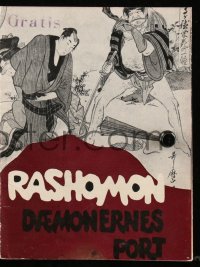 8r0288 RASHOMON Danish program 1953 Akira Kurosawa Japanese classic, Toshiro Mifune, different!