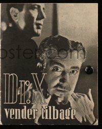 8r0291 RETURN OF DOCTOR X Danish program 1940 Humphrey Bogart, Wayne Morris, different & rare!
