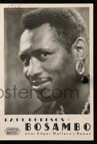 8r0294 SANDERS OF THE RIVER Danish program 1935 Paul Robeson in Edgar Wallace's Africa, different!