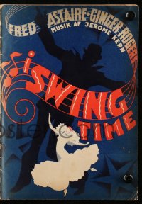 8r0296 SWING TIME Danish program 1937 best Erik Frederiksen art of Fred Astaire & Ginger Rogers!