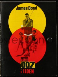 8r0301 THUNDERBALL Danish program 1965 Sean Connery as secret agent James Bond, different images!