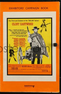 8r0497 GOOD, THE BAD & THE UGLY English pressbook R1970s Clint Eastwood, Sergio Leone classic!