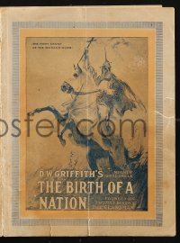 8r0337 BIRTH OF A NATION herald 1915 D.W. Griffith's classic post-Civil War tale of the Ku Klux Klan!