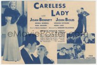 8r0347 CARELESS LADY herald 1932 Joan Bennett makes herself over into a fashion model, John Boles