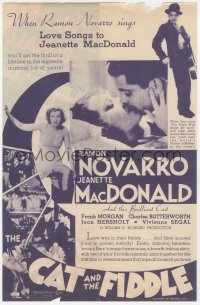8r0348 CAT & THE FIDDLE herald 1934 great images of Roman Novarro & Jeanette MacDonald, rare!