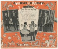 8r0350 CIRCUS 4pg herald 1928 Charlie Chaplin in cage with lion & more different images!