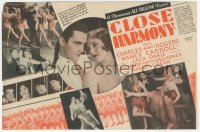 8r0352 CLOSE HARMONY herald 1929 Charles Buddy Rogers, Nancy Carroll, Jack Oakie, romantic musical!