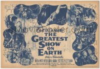 8r0382 GREATEST SHOW ON EARTH herald 1952 Cecil B. DeMille classic, Charlton Heston, James Stewart