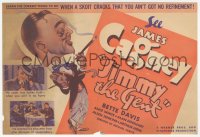 8r0392 JIMMY THE GENT herald 1934 wonderful art of dapper James Cagney with cigarette holder, rare!