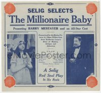 8r0417 MILLIONAIRE BABY herald 1915 Harry Mestayer in story of mystery, intrigue & adventure, rare!