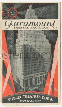 8r0431 PARAMOUNT THEATRE local theater herald 1928 The First Kiss starring Fay Wray & Gary Cooper!