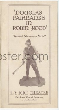 8r0441 ROBIN HOOD herald 1922 Douglas Fairbanks in the Greatest Filmshow on Earth!