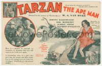 8r0457 TARZAN THE APE MAN herald 1932 great images of Johnny Weismuller & Maureen O'Sullivan!