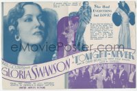 8r0461 TONIGHT OR NEVER herald 1931 sexy Gloria Swanson, David Belasco's great stage success, rare!