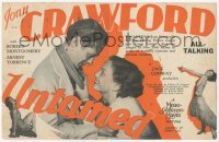 8r0469 UNTAMED herald 1929 young Joan Crawford's first talking picture, Robert Montgomery!