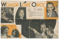 8r0478 WOMEN LOVE ONCE herald 1931 Eleanor Boardman, Paul Lukas, what would a woman do for love!