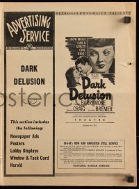 8r0542 DARK DELUSION pressbook 1947 how much can guilty Lucille Bremer hide from James Craig!