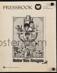 8r0553 ENTER THE DRAGON pressbook 1973 Bruce Lee kung fu classic, includes full-color comic herald!